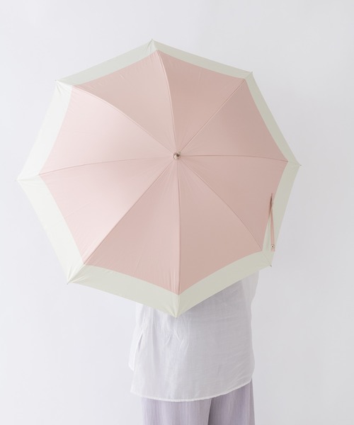 because（ビコーズ）の「because PUバイカラーヒートカット日傘（遮蔽率100％以上）（長傘・レディース・ネイビー/ベージュ/ブラック/ピンク/ミント/グレー/ホワイト・FREE）」の7枚目の写真