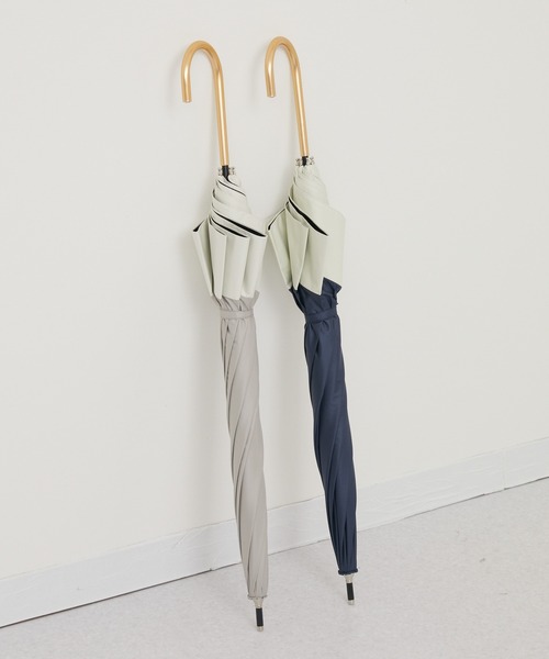 because（ビコーズ）の「because PUバイカラーヒートカット日傘（遮蔽率100％以上）（長傘・レディース・ネイビー/ベージュ/ブラック/ピンク/ミント/グレー/ホワイト・FREE）」の20枚目の写真