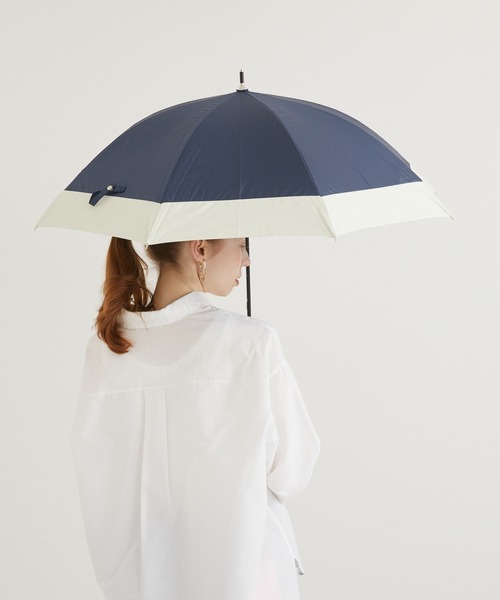 because（ビコーズ）の「because PUバイカラーヒートカット日傘（遮蔽率100％以上）（長傘・レディース・ネイビー/ベージュ/ブラック/ピンク/ミント/グレー/ホワイト・FREE）」の17枚目の写真