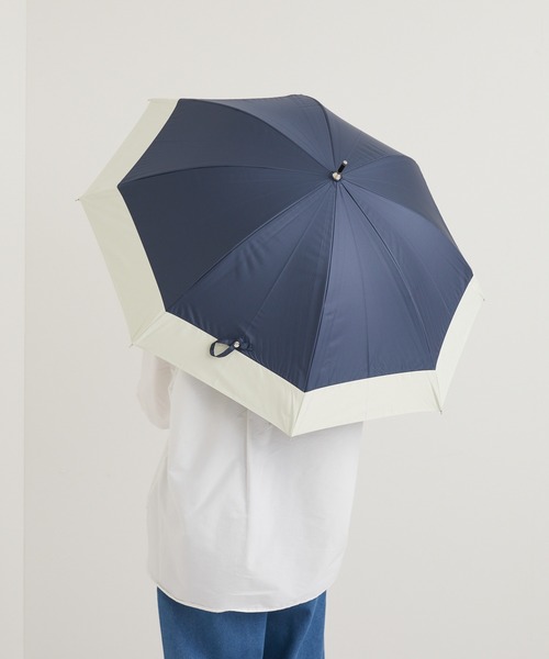 because（ビコーズ）の「because PUバイカラーヒートカット日傘（遮蔽率100％以上）（長傘・レディース・ネイビー/ベージュ/ブラック/ピンク/ミント/グレー/ホワイト・FREE）」の18枚目の写真