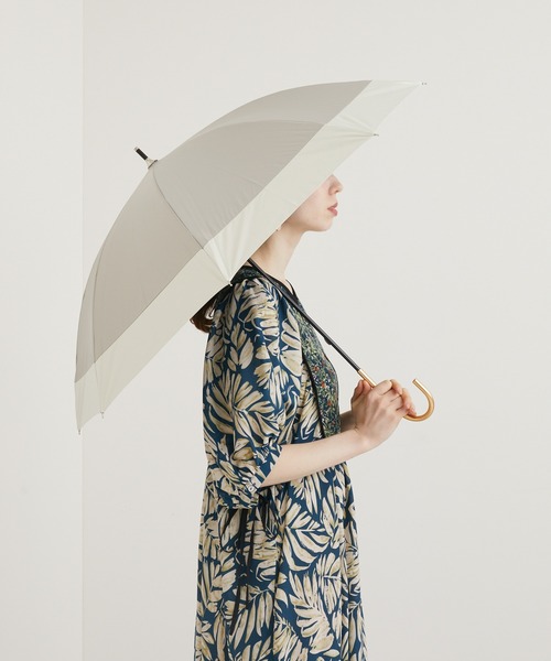 because（ビコーズ）の「because PUバイカラーヒートカット日傘（遮蔽率100％以上）（長傘・レディース・ネイビー/ベージュ/ブラック/ピンク/ミント/グレー/ホワイト・FREE）」の11枚目の写真