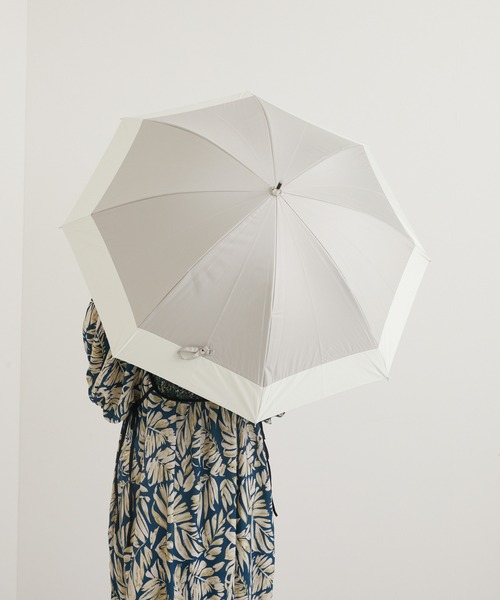 because（ビコーズ）の「because PUバイカラーヒートカット日傘（遮蔽率100％以上）（長傘・レディース・ネイビー/ベージュ/ブラック/ピンク/ミント/グレー/ホワイト・FREE）」の12枚目の写真