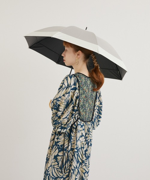 because（ビコーズ）の「because PUバイカラーヒートカット日傘（遮蔽率100％以上）（長傘・レディース・ネイビー/ベージュ/ブラック/ピンク/ミント/グレー/ホワイト・FREE）」の13枚目の写真