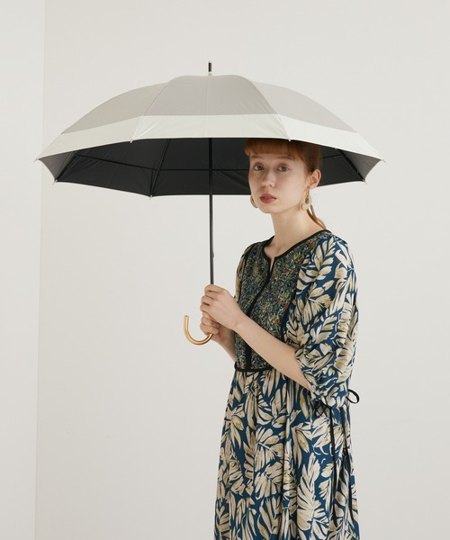 because（ビコーズ）の「because PUバイカラーヒートカット日傘（遮蔽率100％以上）（長傘・レディース・ネイビー/ベージュ/ブラック/ピンク/ミント/グレー/ホワイト・FREE）」の14枚目の写真