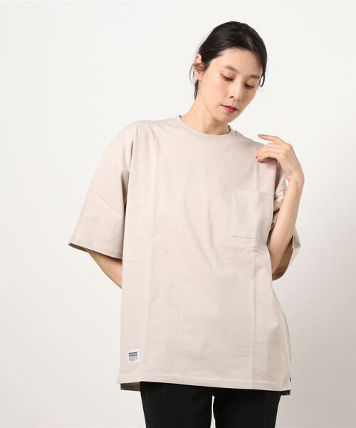 SIDEWAY STANCE(サイドウェイスタンス)の「【SIDEWAY STANCE】ピスネーム ワッペン ポケット付き 無地 Tシャツ(Tシャツ/カットソー・メンズ・ホワイト/モスグリーン/チャコール/パープル/ブラック/グレイッシュベージュ・LARGE/MEDIUM/X-LARGE)」の16枚目の写真