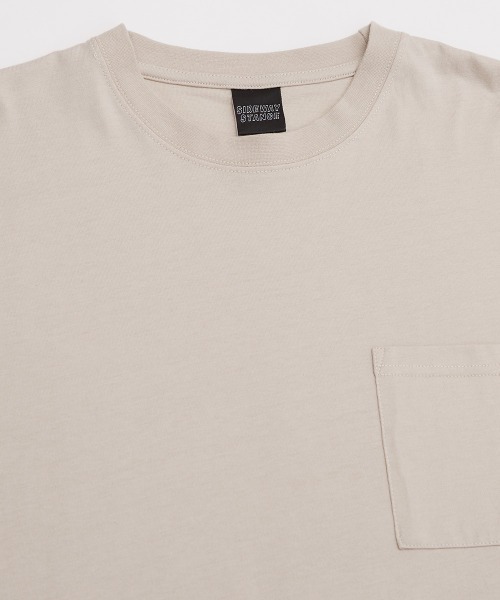 SIDEWAY STANCE(サイドウェイスタンス)の「【SIDEWAY STANCE】ピスネーム ワッペン ポケット付き 無地 Tシャツ(Tシャツ/カットソー・メンズ・ホワイト/モスグリーン/チャコール/パープル/ブラック/グレイッシュベージュ・LARGE/MEDIUM/X-LARGE)」の20枚目の写真