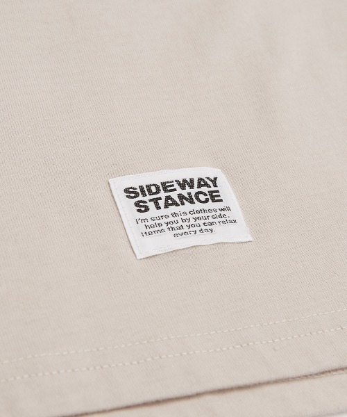 SIDEWAY STANCE(サイドウェイスタンス)の「【SIDEWAY STANCE】ピスネーム ワッペン ポケット付き 無地 Tシャツ(Tシャツ/カットソー・メンズ・ホワイト/モスグリーン/チャコール/パープル/ブラック/グレイッシュベージュ・LARGE/MEDIUM/X-LARGE)」の13枚目の写真