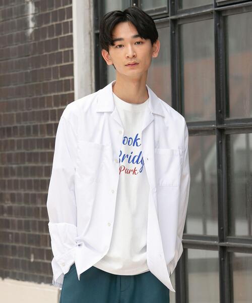 coen（コーエン）の「ポリレーヨンオープンカラーシャツ（シャツ