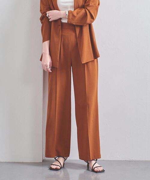 UNITED ARROWS(ユナイテッドアローズ)の「UBC TA/P タック イージーパンツ◆(その他パンツ・レディース・ブラウン/ネイビー・38/36)」の1枚目の写真