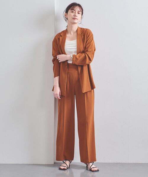 UNITED ARROWS(ユナイテッドアローズ)の「UBC TA/P タック イージーパンツ◆(その他パンツ・レディース・ブラウン/ネイビー・38/36)」の8枚目の写真