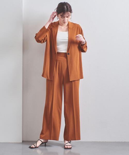 UNITED ARROWS(ユナイテッドアローズ)の「UBC TA/P タック イージーパンツ◆(その他パンツ・レディース・ブラウン/ネイビー・38/36)」の6枚目の写真