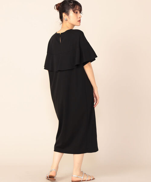 NOLLEY’S(ノーリーズ)の「フリル袖ポンチワンピース(ワンピース・レディース・パープル/ネイビー/ブラック/オリーブ・38)」の21枚目の写真