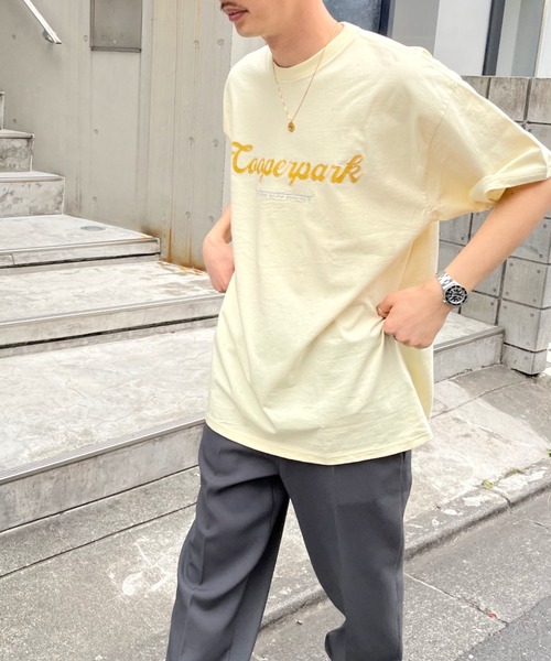 WHO'S WHO gallery(フーズフーギャラリー)の「COOPERPARK ワッペン刺繍TEE(Tシャツ/カットソー・メンズ・アッシュグレー/ホワイト/ブラック/グリーン/ネイビー/イエロー/オレンジ・FREE)」の6枚目の写真