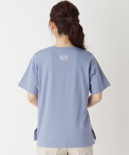 pink adobe（ピンクアドベ）の「◆【M-LL】USAコットン両面ロゴTシャツ（Tシャツ/カットソー・レディース・ライトブルー/ブラック/ライトグレー/オフホワイト・40/38/42）」の10枚目の写真