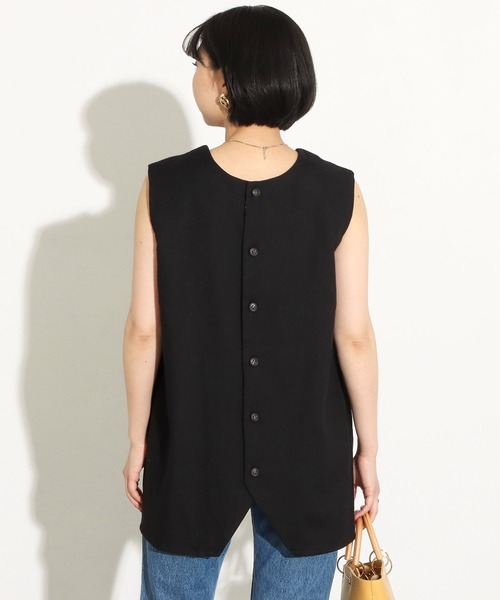 Factor=（ファクターイコール）の「3WAYリネンノースリーブトップス（シャツ/ブラウス・レディース・ブラック/ベージュ/ブルー・FREE）」の5枚目の写真