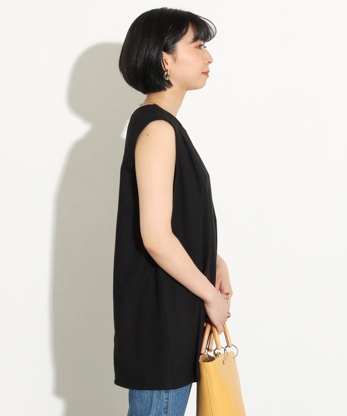 Factor=（ファクターイコール）の「3WAYリネンノースリーブトップス（シャツ/ブラウス・レディース・ブラック/ベージュ/ブルー・FREE）」の6枚目の写真