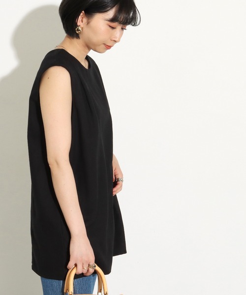 Factor=（ファクターイコール）の「3WAYリネンノースリーブトップス（シャツ/ブラウス・レディース・ブラック/ベージュ/ブルー・FREE）」の15枚目の写真
