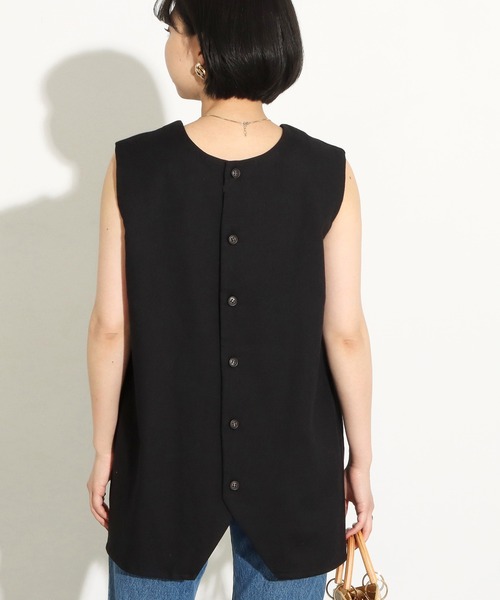 Factor=（ファクターイコール）の「3WAYリネンノースリーブトップス（シャツ/ブラウス・レディース・ブラック/ベージュ/ブルー・FREE）」の16枚目の写真