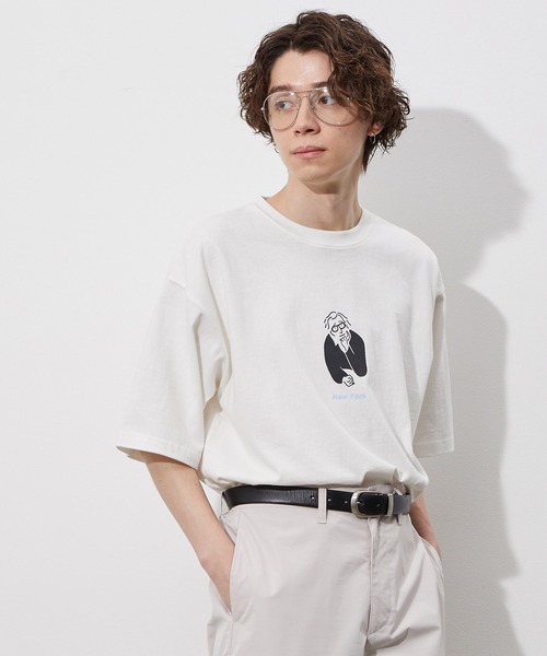 JUNRED(ジュンレッド)の「Naoki YoshimuraプリントTシャツ(Tシャツ/カットソー・メンズ・ホワイト/ブラック/ベージュ・S/M/L)」の17枚目の写真