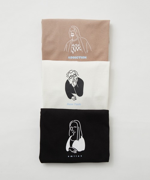 JUNRED(ジュンレッド)の「Naoki YoshimuraプリントTシャツ(Tシャツ/カットソー・メンズ・ホワイト/ブラック/ベージュ・S/M/L)」の4枚目の写真