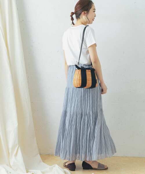 URBAN RESEARCH ROSSO WOMEN（アーバンリサーチ　ロッソ）の「シアージャガードティアードスカート（スカート・レディース・ライトブルー/ブラック/イエロー・FREE）」の13枚目の写真