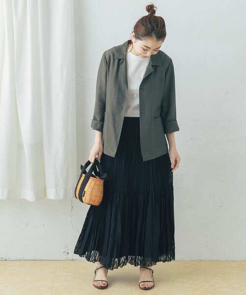 URBAN RESEARCH ROSSO WOMEN（アーバンリサーチ　ロッソ）の「シアージャガードティアードスカート（スカート・レディース・ライトブルー/ブラック/イエロー・FREE）」の16枚目の写真