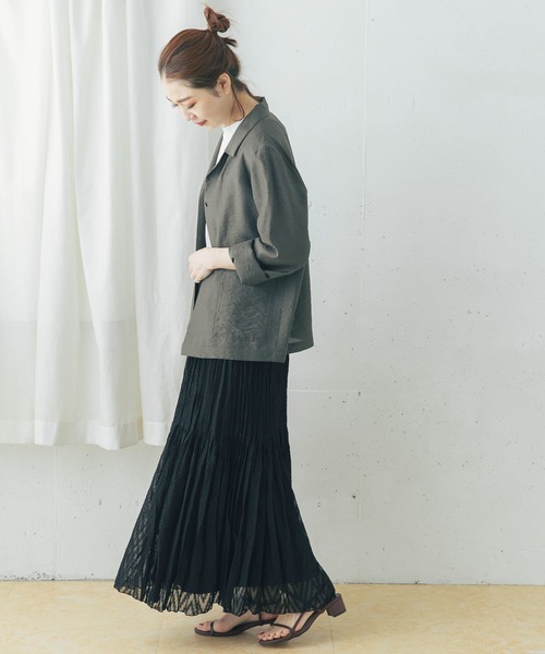 URBAN RESEARCH ROSSO WOMEN（アーバンリサーチ　ロッソ）の「シアージャガードティアードスカート（スカート・レディース・ライトブルー/ブラック/イエロー・FREE）」の17枚目の写真