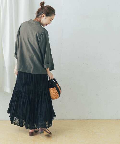 URBAN RESEARCH ROSSO WOMEN（アーバンリサーチ　ロッソ）の「シアージャガードティアードスカート（スカート・レディース・ライトブルー/ブラック/イエロー・FREE）」の18枚目の写真