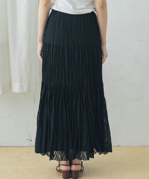 URBAN RESEARCH ROSSO WOMEN（アーバンリサーチ　ロッソ）の「シアージャガードティアードスカート（スカート・レディース・ライトブルー/ブラック/イエロー・FREE）」の21枚目の写真