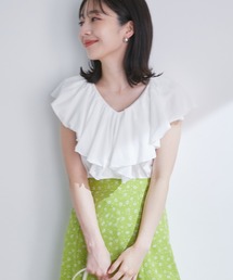 フリルカラーカットソートップス
