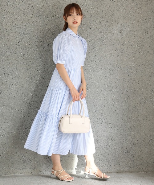 one after another NICE CLAUP(ワンアフターアナザーナイスクラップ)の「スクエアミニボストンバッグ(ボストンバッグ・レディース・ブラック/アイボリー/ミント・FREE)」の12枚目の写真