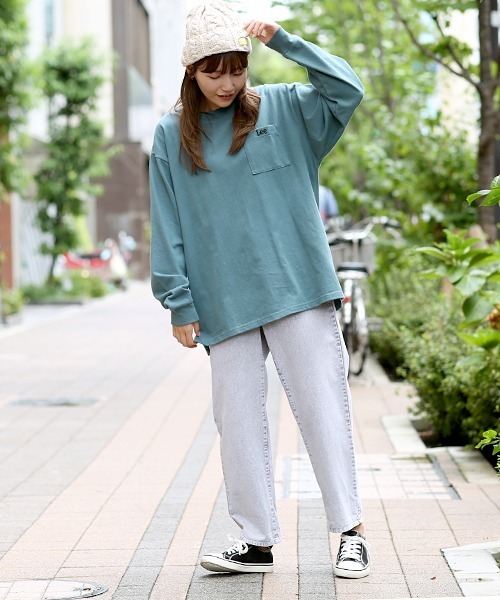 Lee(リー)の「Leeコラボ ワンポイントプルオーバー【ユニセックス】【Lee×チチカカ】(Tシャツ/カットソー・レディース・パープル/チャコールグレー/グレー/その他1/グリーン・FREE)」の8枚目の写真