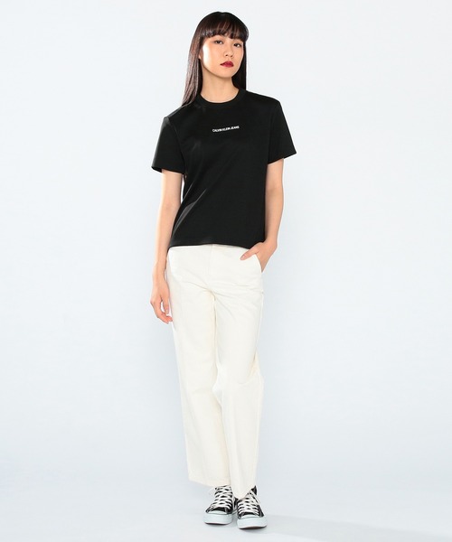 Calvin Klein Jeans（カルヴァンクラインジーンズ）の「ミラノ エッセンシャルズ Tシャツ（Tシャツ/カットソー・レディース・ホワイト/ブラック・S/M/L/XS）」の8枚目の写真