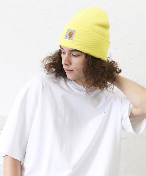 Carhartt（カーハート）の「CARHARTT (カーハート) WIP ACRYLIC WATCH HAT ニットキャップ（ニットキャップ/ビーニー・メンズ・ブラック/カーキ/ブラウン/イエロー/ライム・FREE）」の5枚目の写真