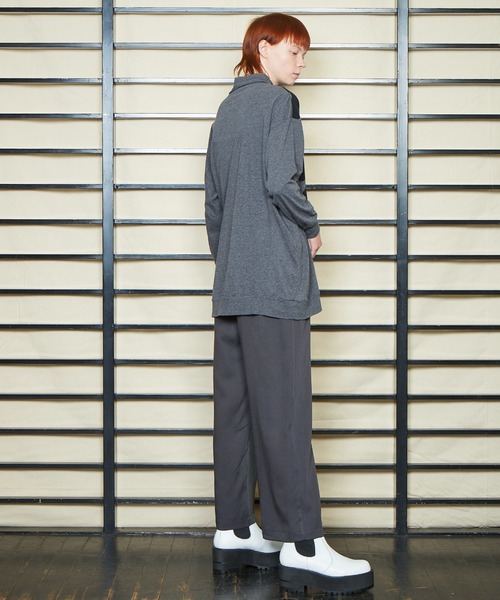 gomme(ゴム)の「フラワーベースP天竺 リラックスT(Tシャツ/カットソー・レディース・トップグレー/ホワイト/グレー・MEDIUM)」の12枚目の写真