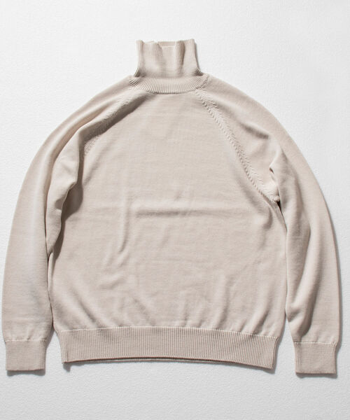 BATONER（バトナー）の「【BATONER】AGING WOOL RAGLAN SLEEVE TURTLE NECK BN-21FM-016（ニット/セーター・メンズ・ブラック/ベージュ/オフホワイト/オリーブ/オレンジ/グリーン・S/M/L）」の16枚目の写真