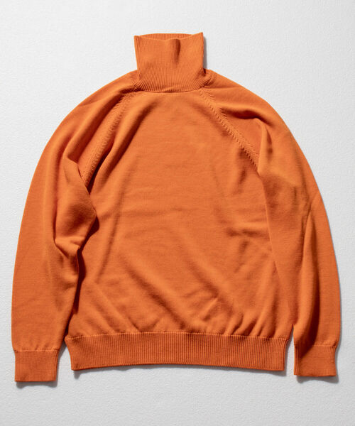 BATONER（バトナー）の「【BATONER】AGING WOOL RAGLAN SLEEVE TURTLE NECK BN-21FM-016（ニット/セーター・メンズ・ブラック/ベージュ/オフホワイト/オリーブ/オレンジ/グリーン・S/M/L）」の7枚目の写真