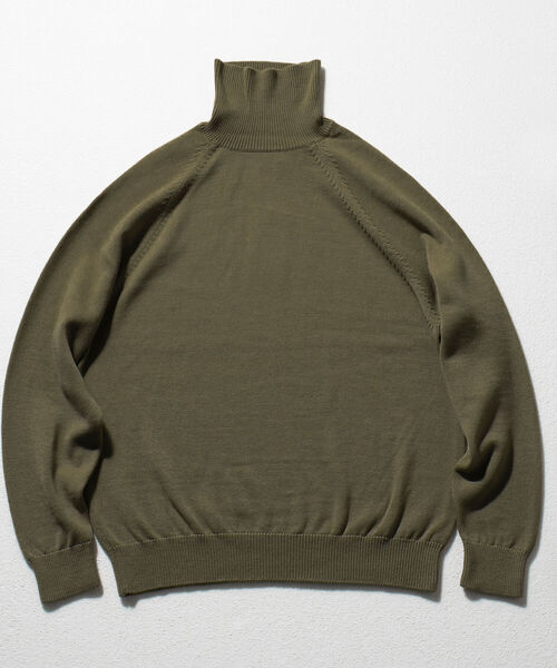 BATONER（バトナー）の「【BATONER】AGING WOOL RAGLAN SLEEVE TURTLE NECK BN-21FM-016（ニット/セーター・メンズ・ブラック/ベージュ/オフホワイト/オリーブ/オレンジ/グリーン・S/M/L）」の22枚目の写真