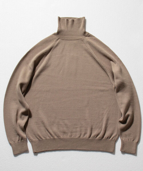 BATONER（バトナー）の「【BATONER】AGING WOOL RAGLAN SLEEVE TURTLE NECK BN-21FM-016（ニット/セーター・メンズ・ブラック/ベージュ/オフホワイト/オリーブ/オレンジ/グリーン・S/M/L）」の20枚目の写真