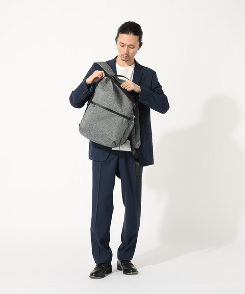 CORDURA（コーデュラ）の「◆コーデュラ(R)・リサイクルヘザー 撥水 スミス 3WAYバックパック（バックパック/リュック・メンズ・ブラック/ダークグレー/ダークネイビー・99）」の22枚目の写真