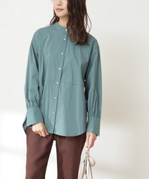 N.（N. Natural Beauty Basic） | ◆バックペプラムバンドカラーシャツ(シャツ/ブラウス)