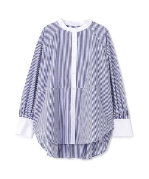 N.（N. Natural Beauty Basic）（エヌエヌナチュラルビューティーベーシック）の「◆バックペプラムバンドカラーシャツ（シャツ/ブラウス・レディース・ホワイト/ブルー系その他/ブラウン系その他/ブラック/グリーン/スモークピンク・MEDIUM）」の18枚目の写真