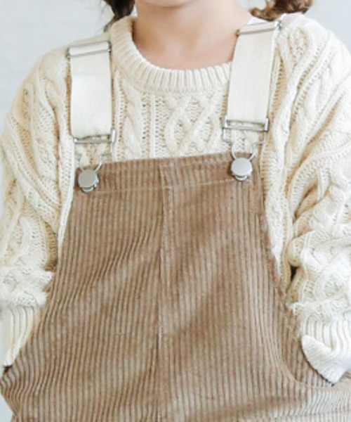 pairmanon（ペアマノン）の「【ママとおそろい】ユニセックスコーデュロイサロペット（サロペット/オーバーオール・キッズ・ブラック/ベージュ/ブラウン/カーキ/アイボリー/チャコール・90/100/110/120/130/140/150）」の10枚目の写真