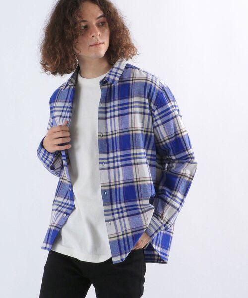 SHIPS any（シップス エニィ）の「SHIPS any: Kinloch Anderson チェック レギュラー ネルシャツ◇（シャツ/ブラウス・メンズ・ネイビー/グレー/グリーン/ブルー・SMALL/MEDIUM/LARGE/X-LARGE）」の4枚目の写真