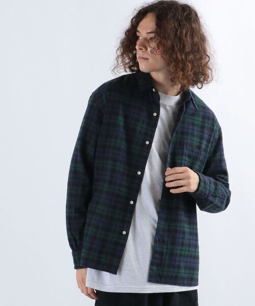 SHIPS any（シップス エニィ）の「SHIPS any: Kinloch Anderson チェック レギュラー ネルシャツ◇（シャツ/ブラウス・メンズ・ネイビー/グレー/グリーン/ブルー・SMALL/MEDIUM/LARGE/X-LARGE）」の2枚目の写真