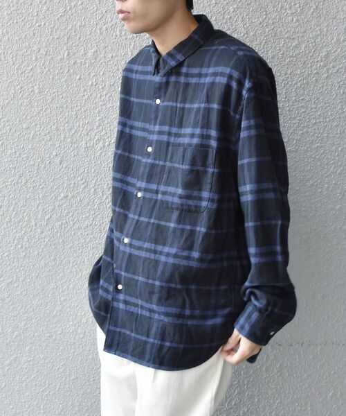 SHIPS any（シップス エニィ）の「SHIPS any: Kinloch Anderson チェック レギュラー ネルシャツ◇（シャツ/ブラウス・メンズ・ネイビー/グレー/グリーン/ブルー・SMALL/MEDIUM/LARGE/X-LARGE）」の10枚目の写真