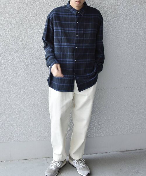 SHIPS any（シップス エニィ）の「SHIPS any: Kinloch Anderson チェック レギュラー ネルシャツ◇（シャツ/ブラウス・メンズ・ネイビー/グレー/グリーン/ブルー・SMALL/MEDIUM/LARGE/X-LARGE）」の15枚目の写真