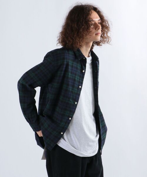SHIPS any（シップス エニィ）の「SHIPS any: Kinloch Anderson チェック レギュラー ネルシャツ◇（シャツ/ブラウス・メンズ・ネイビー/グレー/グリーン/ブルー・SMALL/MEDIUM/LARGE/X-LARGE）」の21枚目の写真