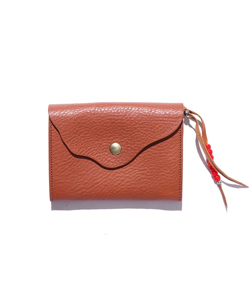 CAL O LINE（キャルオーライン）の「CAL O LINE / キャルオーライン BEADS LEATHER WALLET 2 財布 ミニウォレット（財布・メンズ・タン/ブラック・FREE）」の13枚目の写真