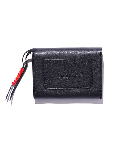 CAL O LINE（キャルオーライン）の「CAL O LINE / キャルオーライン BEADS LEATHER WALLET 2 財布 ミニウォレット（財布・メンズ・タン/ブラック・FREE）」の3枚目の写真